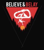 Believe & Belay - Black
