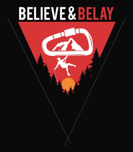 Believe & Belay - Black