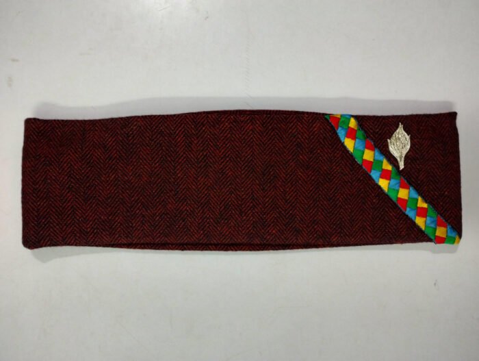 Pahadi Uttarakhandi Woolen Fabric Topi Plum Color