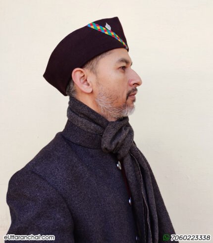 Woolen Pahadi Topi - Uttarakhand Brahamkamal Cap